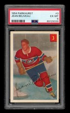 1954-55 Parkhurst Set-Break #  3 Jean Beliveau PSA 6 EX-MT