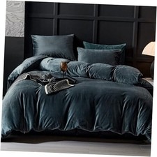 Flannel Velvet Duvet Cover Size Duvet Cover Bedding Sets, 3pcs King Dark Grey