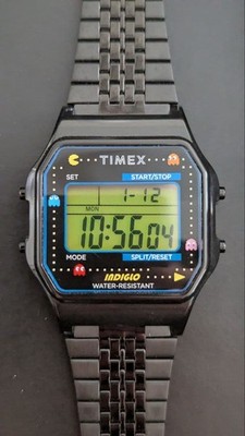 TIMEX Pacman Collab Digital Watch Black Mens Limited Edition