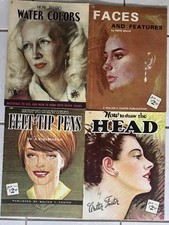 Walter Foster Art Books Figures Portraits Vintage Instructional Drawing Lot Of 4