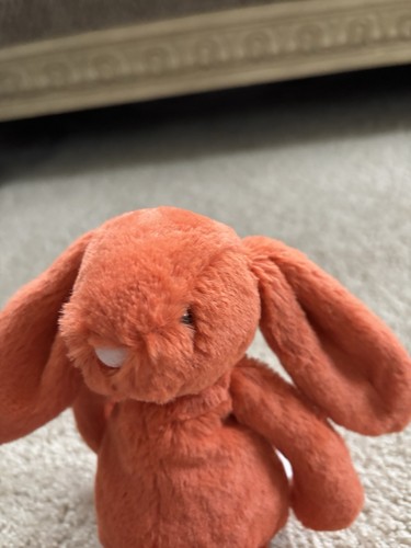 Juguete de peluche Jellycat Bunny Rabbit naranja animal de peluche BONITO 8" - Imagen 3 de 9