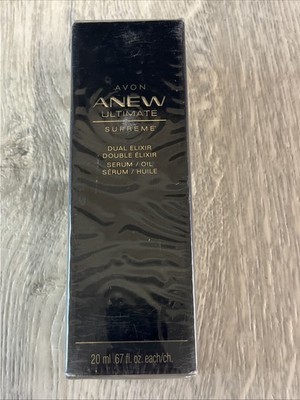 Avon Anew Ultimate Supreme Dual Elixir Serum/Oil .67 Oz New In Sealed Box