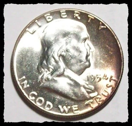 1954-P FRANKLIN HALF DOLLAR  Nice Tone Lustrous NICE BU   #38D47