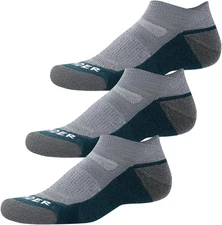 WANDER Merino Wool Ankle Running Hiking Socks 3 Pairs Lightweight Cushioned