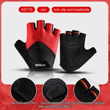 Fingerless Cycling Gloves Breathable Protective for Mountain Bike MTB Riding