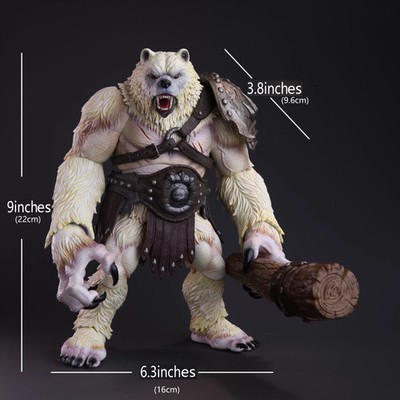 Memory Toys Ancient Warcraft Broken Claw White Bear Berserker Druid Figure Stock