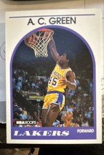 1989-90 NBA Hoops A.C. Green #124 Los Angeles Lakers Basketball sports team 