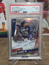 2019 Topps Finest Ronald Acuña Jr. Autograph PSA 9 Braves #FA-RAJ