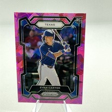 2024 Panini Prizm Evan Carter Pink Ice Prizm Rookie #274 Texas Baseball