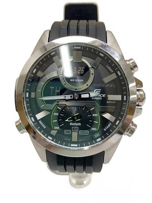 CASIO Quartz wristwatch Digital Analog Rubber BLK BLK ECB 30 From Japan