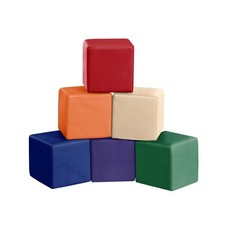 Foam Building Toys for Toddlers: 6Pcs Waterproof PU Leather Soft Foam Blocks ...