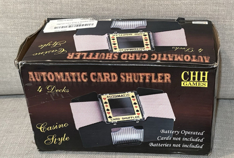 CHH Games Automatic Card Shuffler Casino Style 4 Deck Battery Operated