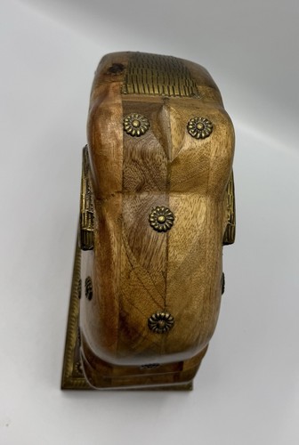 2 figure testa di elefante legno e metallo pesante decorazione casa mensola tavolo molo 1 importazioni - Foto 13 di 17