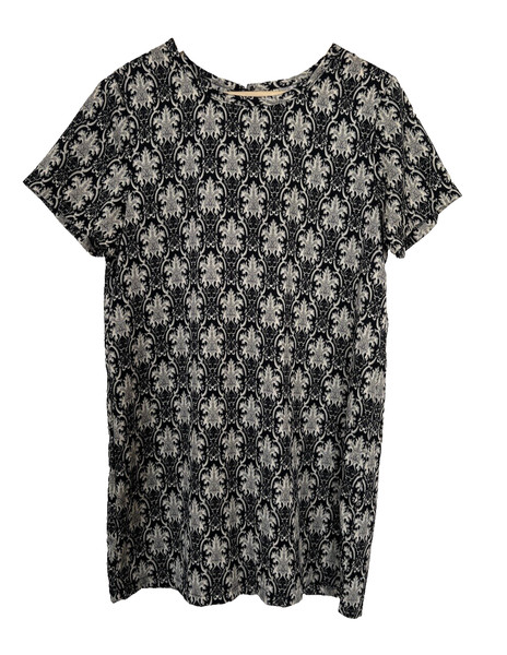 MIKA & GALA Paisley Print Shirt Dress SIZE 10 AU Mini Black Graphic Small