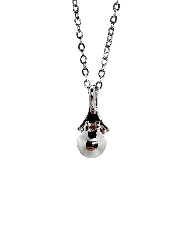 Purple Round Drop Swarovski Elements Crystal Necklace 18K Gold Plated 16-18" - Image 3 of 4