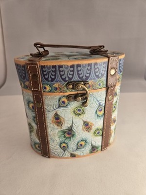 Rare Punch Studio 51728 Purse Makeup Hard Case Peacock Purse / Gift Box Case