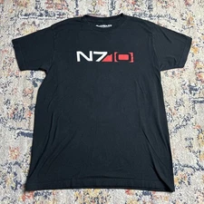 Mass Effect Shirt Mens Medium N7 Black Unisex Short Sleeve Banshee BioWare