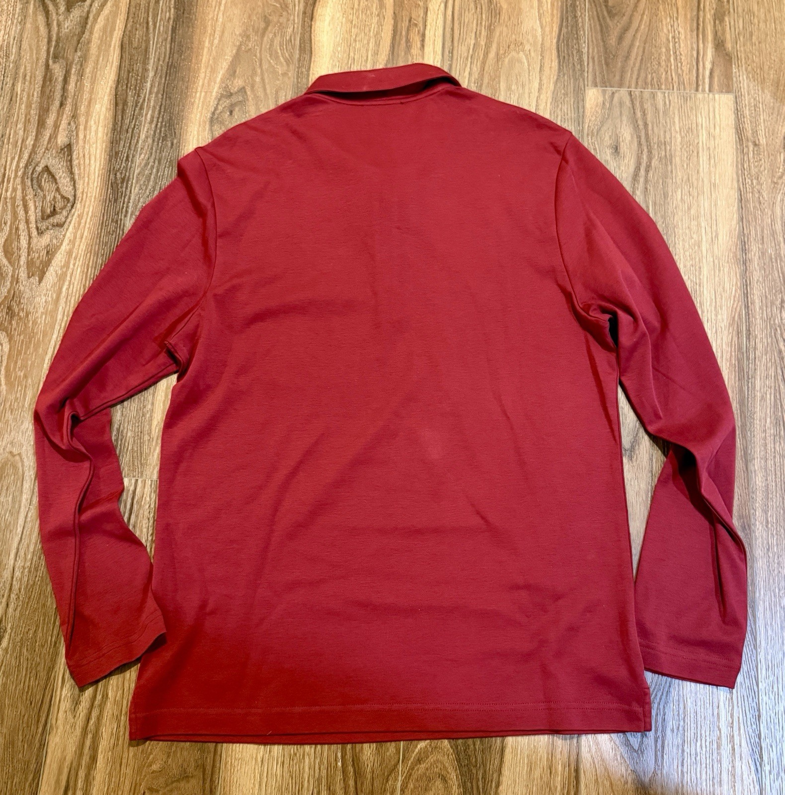 Bugatchi Tech Quarter Zip Stretch Maroon Red Pull… - image 2