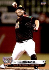 2017 Fresno Grizzlies Choice #10 Jordan Jankowski McMurray Pennsylvania PA Card
