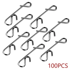 100x No Knot Knotless Connector Knotenlos-Cord Line Stainless Steel Connecting