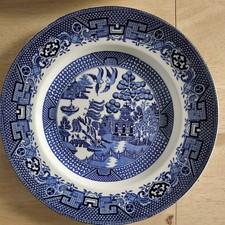 Lovely Vintage Swinnerton's Staffordshire England Old Willow Pattern 7" Plate