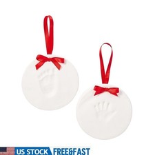 Baby Handprint Footprint Ornament Kit Clay Non Toxic Holiday Keepsake Gift New