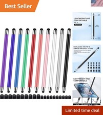 Precision-Enhanced 10-Pack Stylus Pens with Anti-Scratch Design   Multi-Color