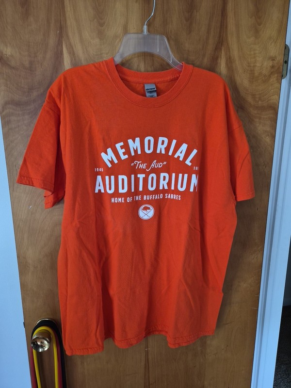Buffalo Sabres “the aud” Orange Men’s Short Sleeve T-shirt X-Large