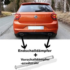 FOX Racing Sportanlage ab Kat je 1x145x65mm Trapez schräg für VW Polo AW1