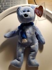 Ty Beanie Babies 1999 Holiday Teddy Bear Plush Toy - Blue