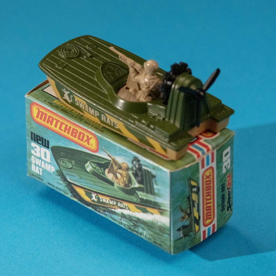 Matchbox Superfast / MB 30 C1 Swamp Rat / 1976 MIB / Awesome Box Art / Mint - Image 3 of 4