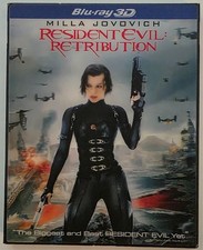 RESIDENT EVIL: RETRIBUTION BLU RAY 3D 2 DISCS + OOP LENTICULAR SLIPCOVER SLEEVE