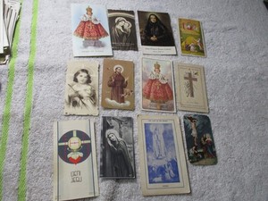 12 VINTAGE RELIGIOUS PRAYER HOLY CARDS catholic Christian 1930s-40s