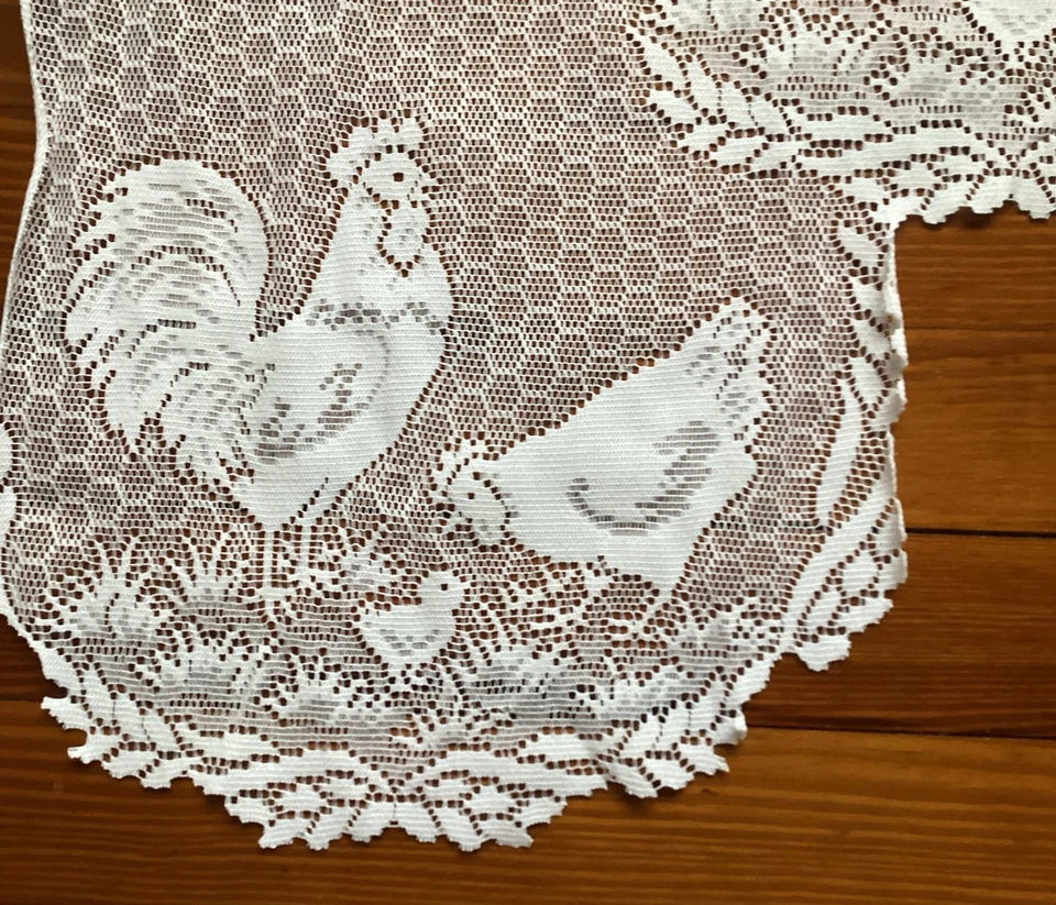 "Juego de 2 paneles de 32,5"" de ancho Heritage de encaje para gallo gallina granja EE. UU." Foto 4 de 4