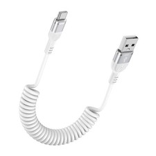 USB C Iphone 17 Pro Coiled Car Charger Cord I Phone 17 Pro Max Fast Charging Cab