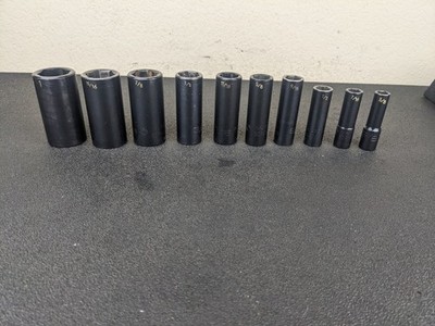 #bm390 Matco Tools SBDP116TA 3/8'' DRIVE SAE 6 POINT DEEP IMPACT SOCKET SET