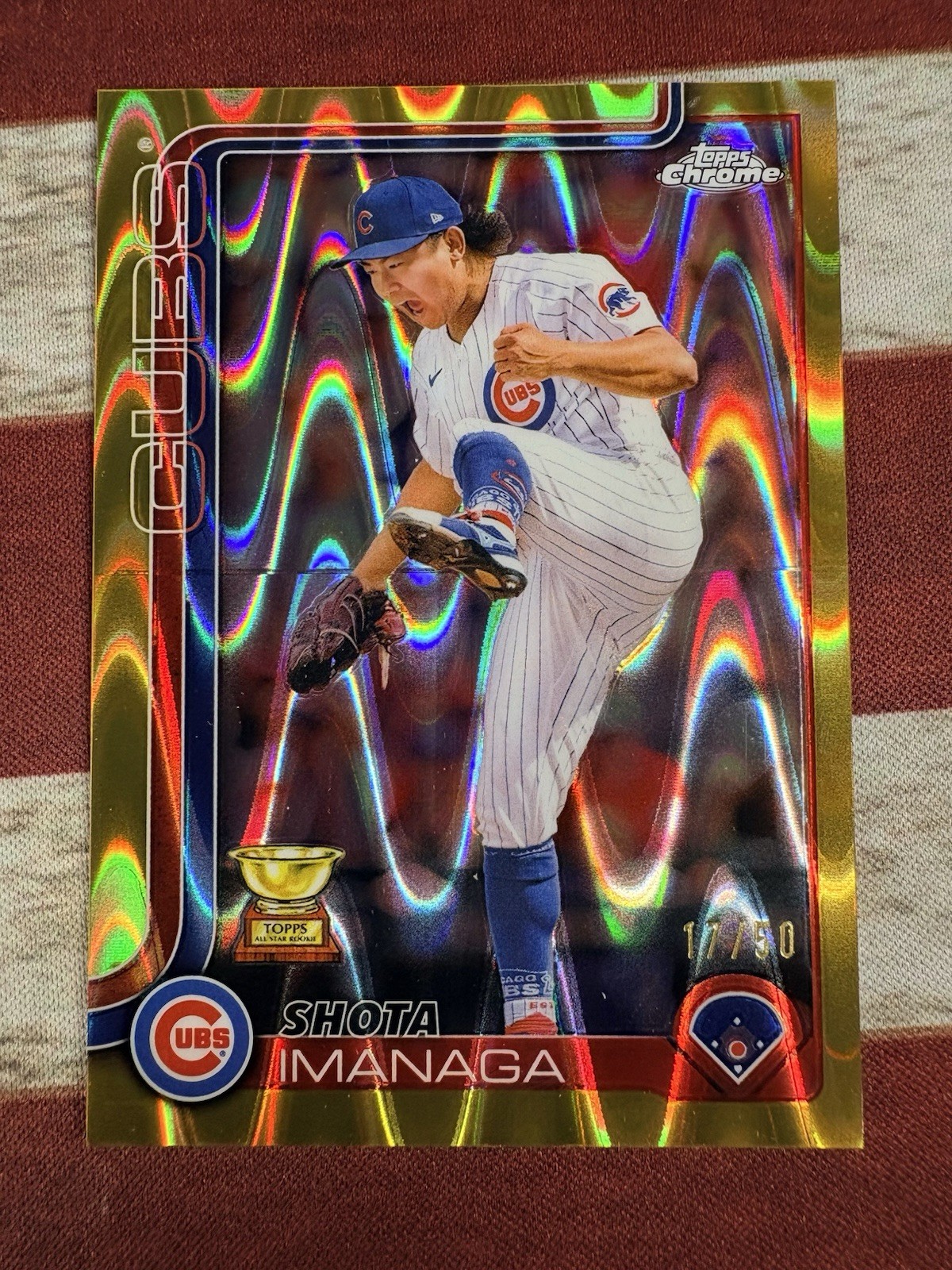 2025 Topps Chrome - Shota Imanaga #149 Gold RayWave Refractor /50