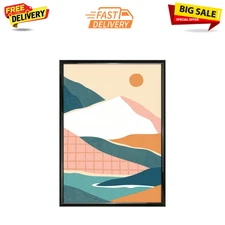 20" x 28" Black Rounded Picture & Poster Wall Frame Home Decor, Modern Style