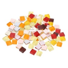 Micro Glass Tiny Mini Mosaic Tile for DIY Orange Series Pack of 110 