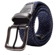 New Nike Golf Heathered Stretch Woven Belt Navy/Large 38/40 Retail 42