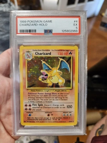1999 Pokémon Charizard Base Set Holo Rare Card 4/102 PSA 5