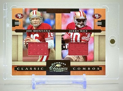 Joe Montana - Jerry Rice 2008 Donruss #CC-10 Classics Combos Dual Patch #/250 SP