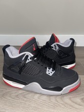 Nike Air Jordan 4 Retro OG Bred 2019 Size 5Y GS Black Cement 408452-060 No Box