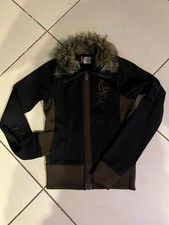 GSUS Industries Fellimitat Jacke mit RV in Gr. XS top Zustand schwarz/braun