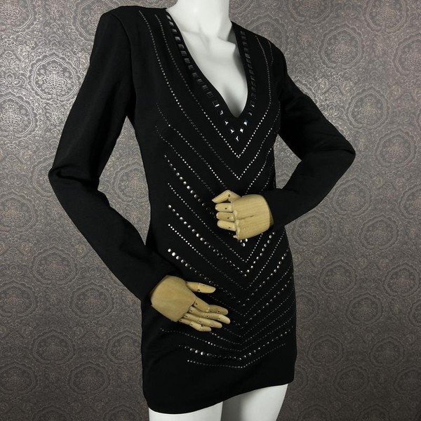 Women John Richmond Dress Black Polyester 36