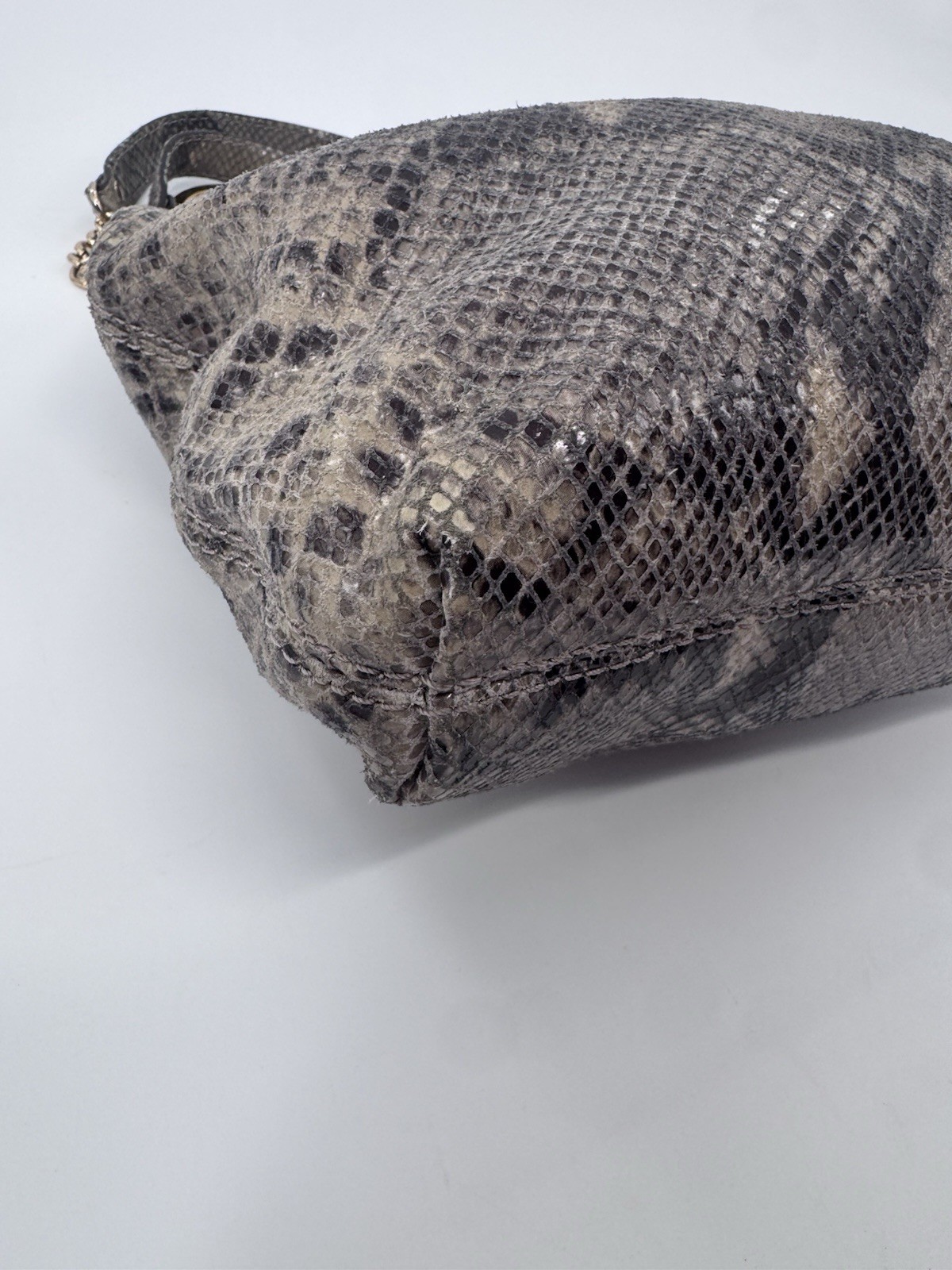 MICHAEL KORS JET SET Gray Python Leather North So… - image 10