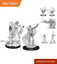 Unpainted Nolzur's Miniatures: Lich & Mummy Lord - Perfect for D&D Enthusiasts