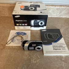 Samsung Digimax A402 - 4MP Digital Camera - Blue Y2K - Takes AAs - TESTED