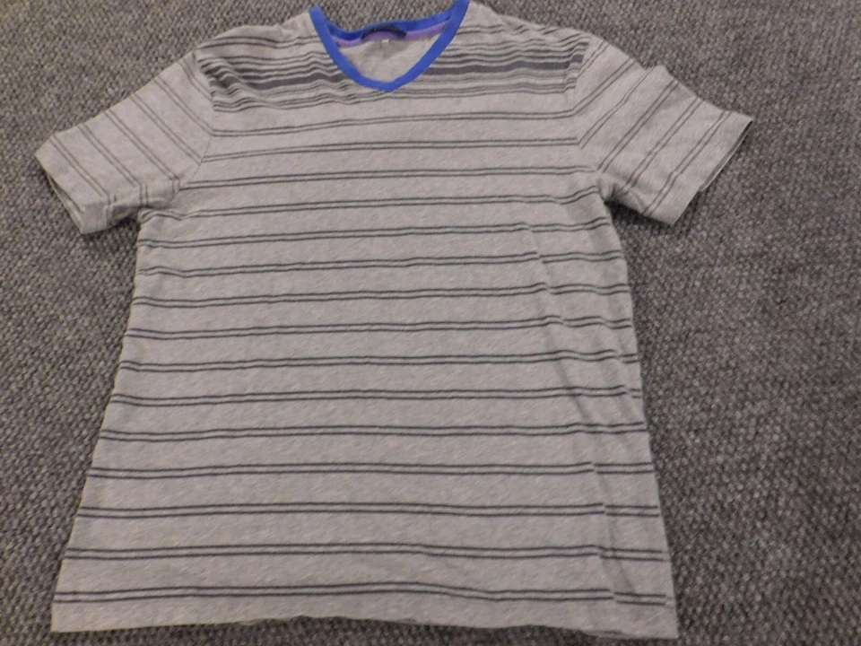 Elie Tahari Mens Shirt Small Gray striped casual - Image 3 of 4