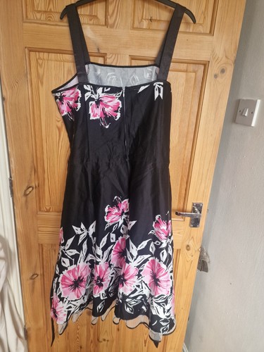 Vestido de Fiesta Formal Mujer Dressbarn Negro Rosa Talla 18 Noche Ocasión - Imagen 2 de 2